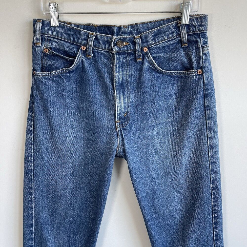 Vintage Orange Tab 80s Levis 505 Jeans Men's 30 x 30 Straight Leg Blue USA - Picture 2 of 15